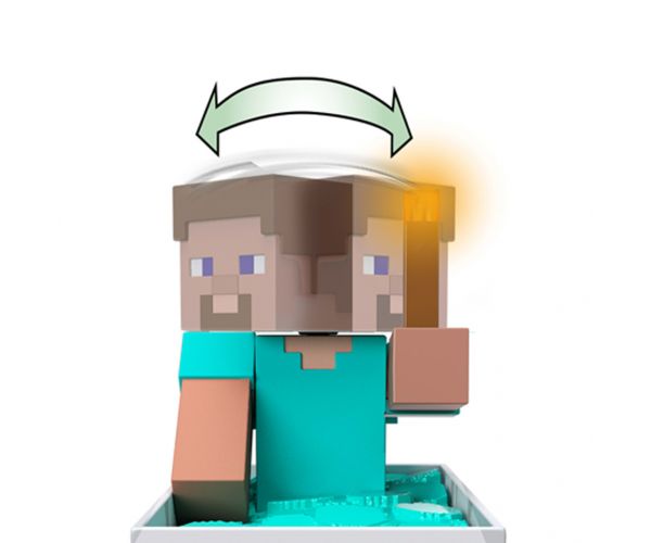 Minecraft RC excavator cu telecomandă cu figurina Steve – Mattel
