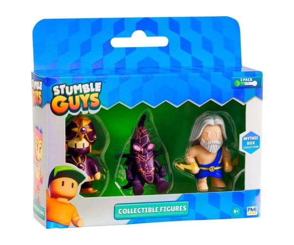 Pachet de 3 mini figurine Stumble Guys, disponibil în mai multe variante, seria 3, 1 bucată