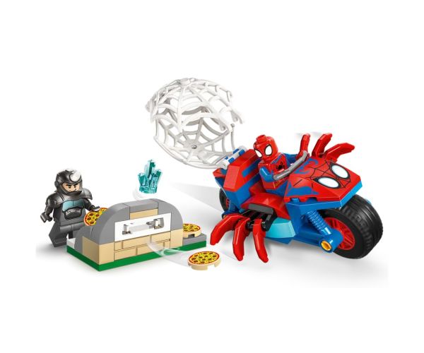 LEGO® Marvel: Spider-Man pe motocicletă vs. Rhino (11206)