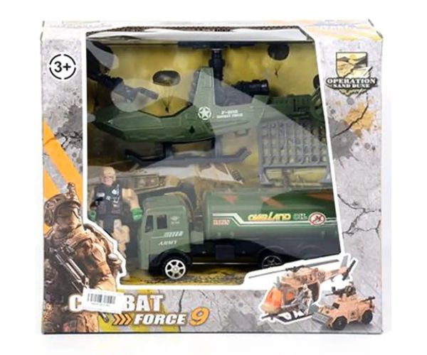 Combat Force 9 set de joacă militar cu mașină mare
