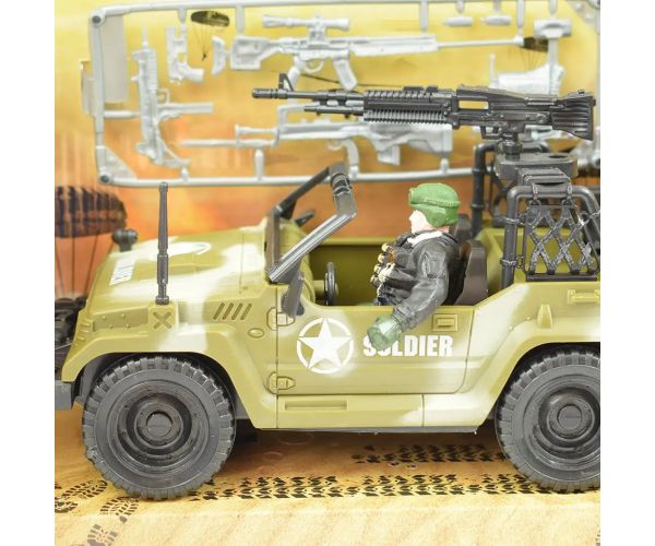 Combat Force 9: Vehicul militar de teren cu soldat și arme 22cm
