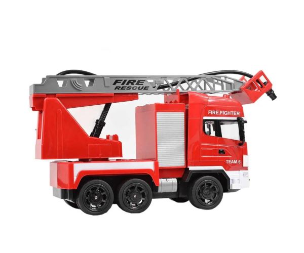 Masina de pompieri cos ridicator telecomandă RC cu tun de apă scară 1/24 27 MHz 30cm