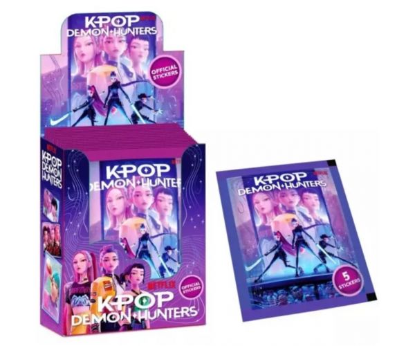 K-Pop vânători de demoni autocolante colectabile în pachet surpriză - 1 pachet cu 5 autocolante