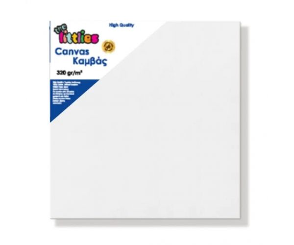 Pânză albă întinsă pentru desen 20x20cm