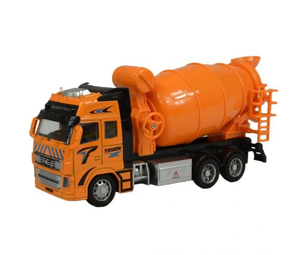Mașină din aliaj: Camion de beton cu roți cu lumină și sunet în două variante 19cm 1buc
