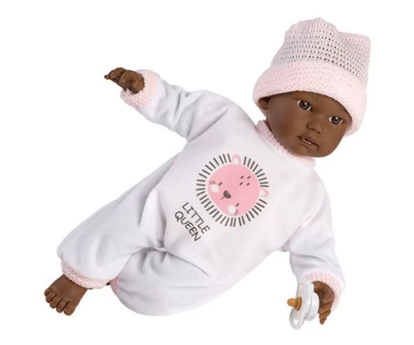 Llorens: Cuca păpușă fetiță plânge afro-americană 30 cm