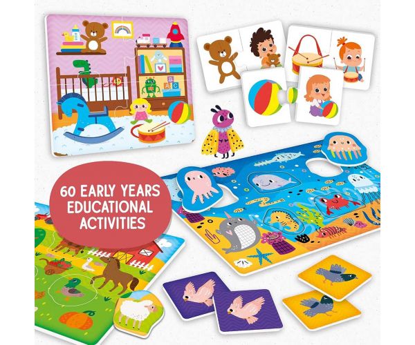 Montessori Baby: Colecție de jocuri cu 60 de jocuri de dezvoltare a abilităților - Lisciani
