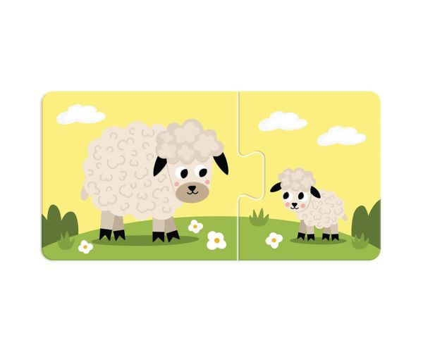 Luna: Primul meu puzzle – Mamele animale și puii lor 10x2 bucăți joc de asociere