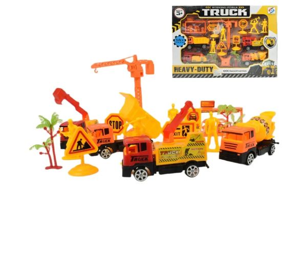 Heavy Duty: Set de jucării de construcție cu mașini și accesorii