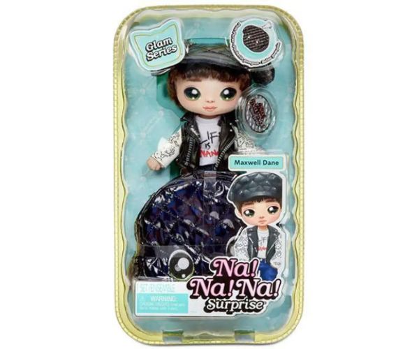 Na! Na! Na! Surprise: 2 in 1 Glam Metallic păpușă surpriză cu portofel - Maxwell Dane