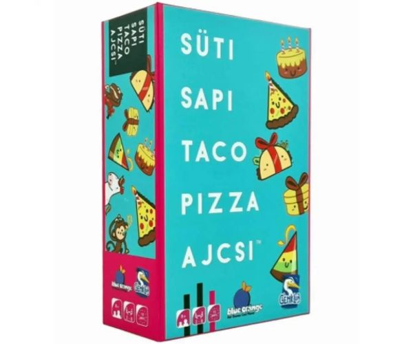 Süti, sapi, taco, pizza, ajcsi joc de societate (limba maghiară)