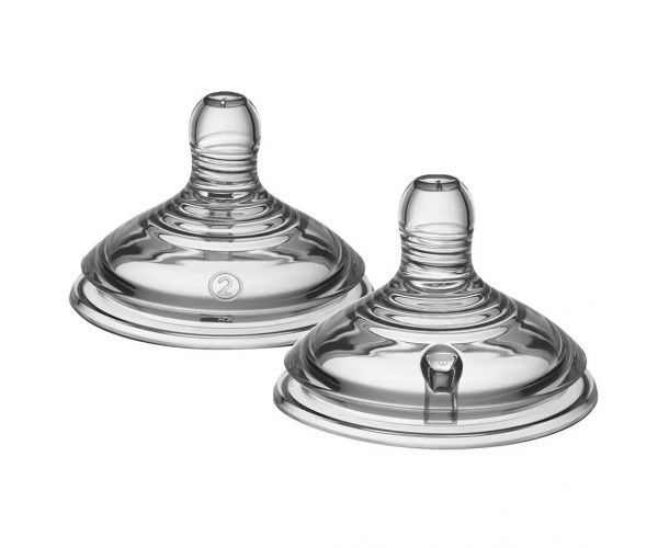 Tommee Tippee: Closer to Nature tetină cu debit mediu pentru biberon, 2 buc. (3 luni+)