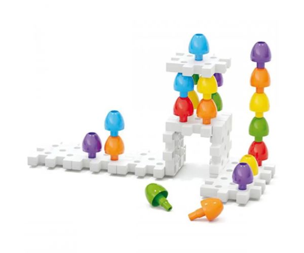 Quercetti: Jumbo biluțe 2 in 1 set 45 bucăți