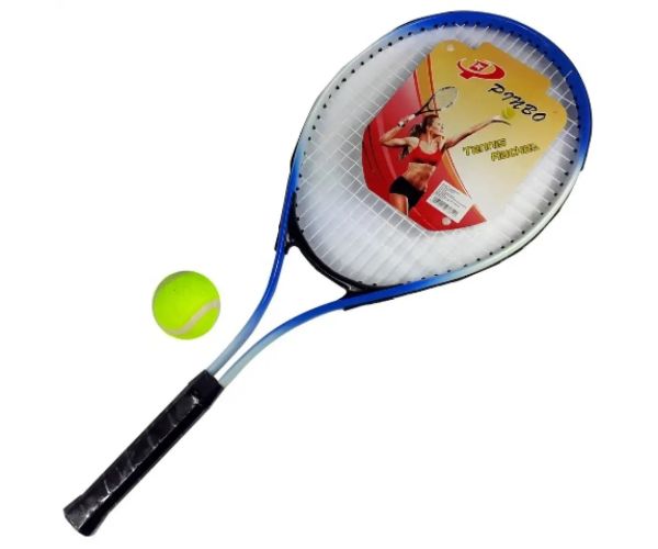 PinBo 63cm rachetă de tenis metalică cu minge de tenis in geanta de transport