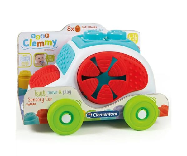 Clemmy Set de cuburi moi pentru mașini 8 bucăți - Clementoni