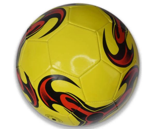 Minge de fotbal din piele artificială cu modele colorate mai multe variante 22cm