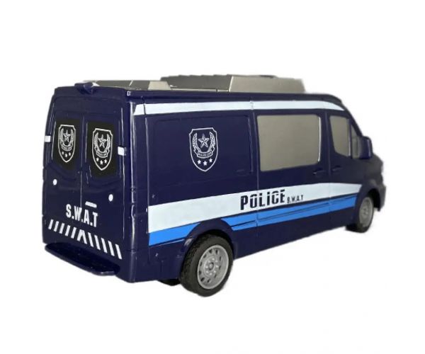 Telecomandă RC SWAT Microbuz de politie cu lumină 27MHz scară 1/32 25cm