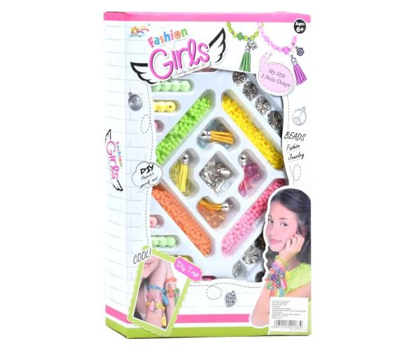 Fashion Girls: Set de bijuterii cu peste 100+ de mărgele colorate și charm