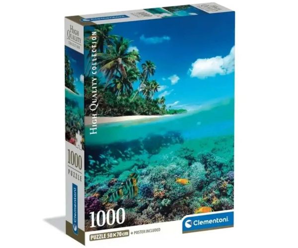 Vacanță pe insulă 1000 de piese HQC puzzle cu poster - Clementoni
