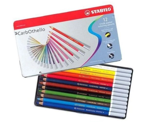 Stabilo: CarbOthello 12 bucăți set creioane colorate în cutie metal