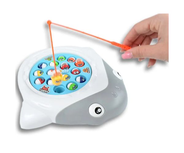 BabyFish: Jucărie electrică de pescuit rotativă Shark cu sunet