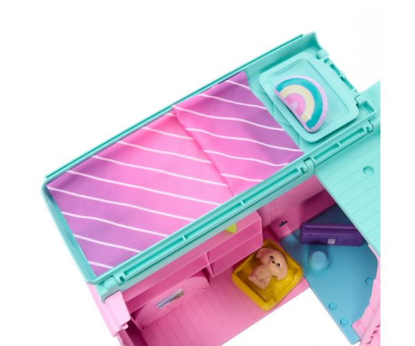 Barbie Dream Land Road Trip autorulotă cu 20 de accesorii – Mattel