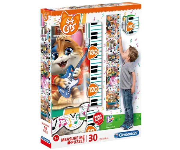 44 Cats Measure me 30 bucăți puzzle - Clementoni