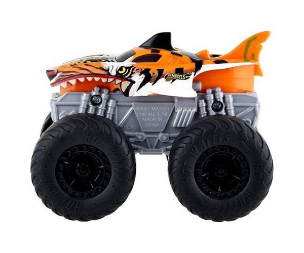 Hot Wheels Monster Trucks Tiger Shark vehicul cu lumini și sunete 1/43 - Mattel