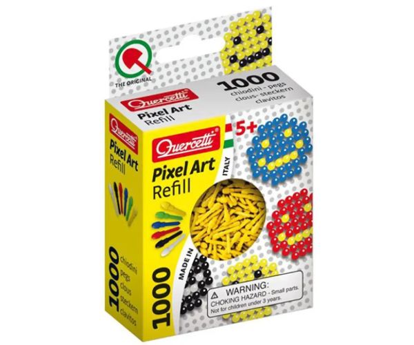 Quercetti: Pixel Art culoarea galbenă 4mm biluțe rezervă 1000 bucăți