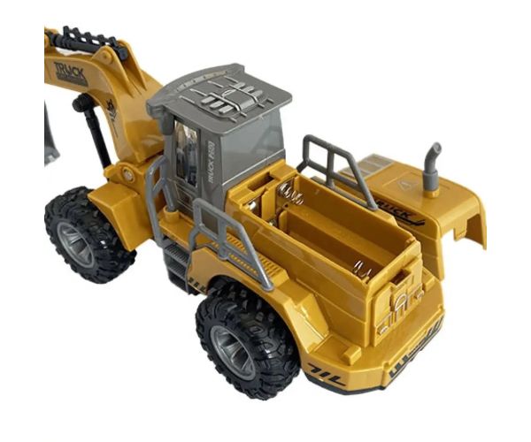 Mașină de lucru excavator cu telecomandă RC cu efecte de lumină la scară 1/30 24 cm