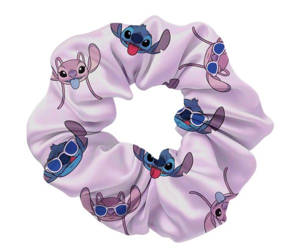 Luna: Set de 2 elastice de păr tip scrunchie Lilo & Stitch