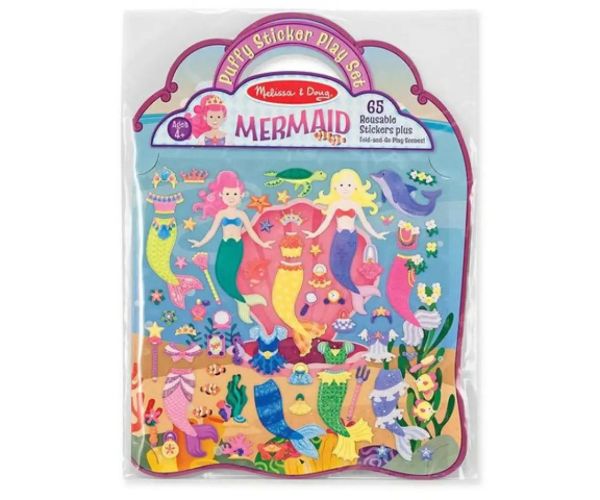 Set de autocolante pufos cu sirenă - Melissa & Doug
