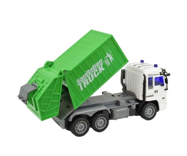 Camion de gunoi ​​cu telecomandă RC cu efecte de lumina 27MHz 20cm in diverse versiuni 1bucată
