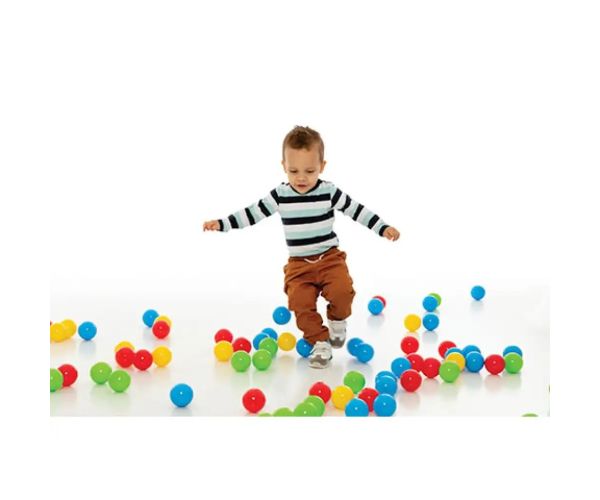 Bola colorată în plasă 60buc - D-Toys