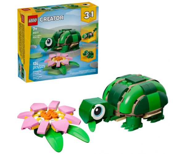 LEGO® Creator: Broască țestoasă cu o floare de nufăr (31377)