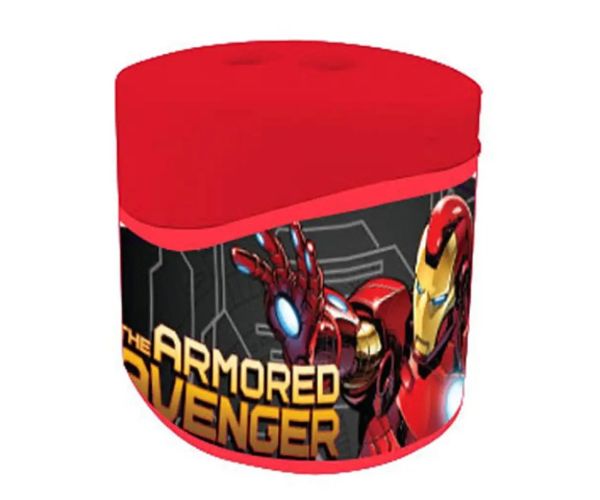 Avengers recipient din plastic ascuțitoare cu 2 găuri cu model Iron Man