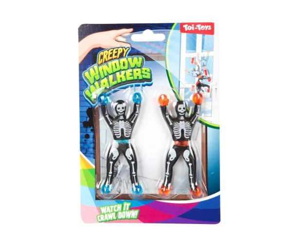 Sticky Man: Set figurine cățărător pe fereastră în formă de schelet, 2 bucăți