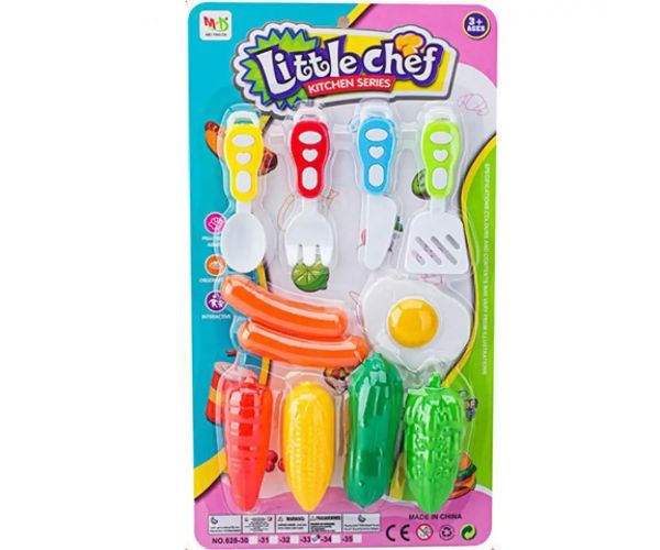 Little Chief set de alimente cu legume și tacâmuri