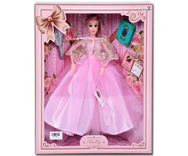 Păpușă de modă cu accesorii carte și piaptănă 30cm