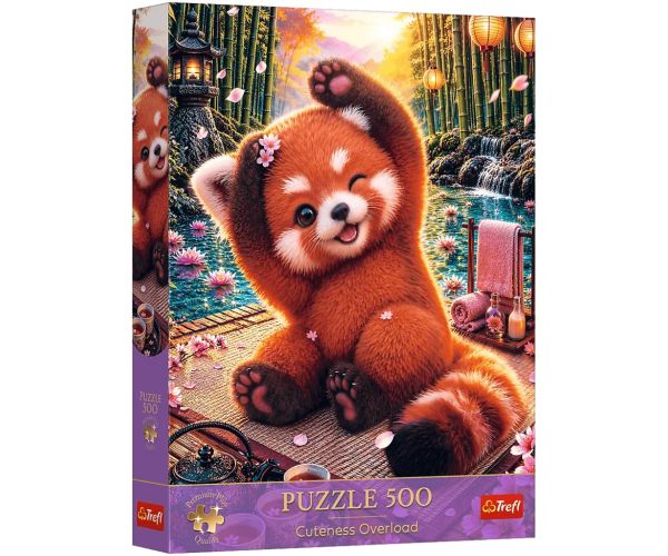 Panda roșu fermecător 500 de piese Puzzle calitate Premium plus - Trefl