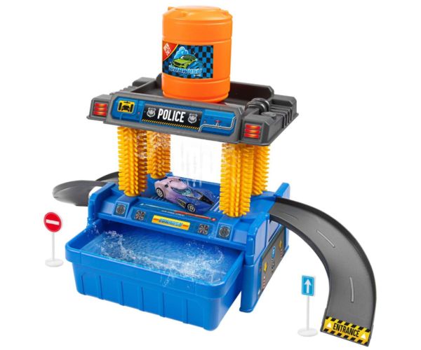 Set de spălătorie pentru mașini Turbo Racers cu mașinuță în mai multe variante de culoare