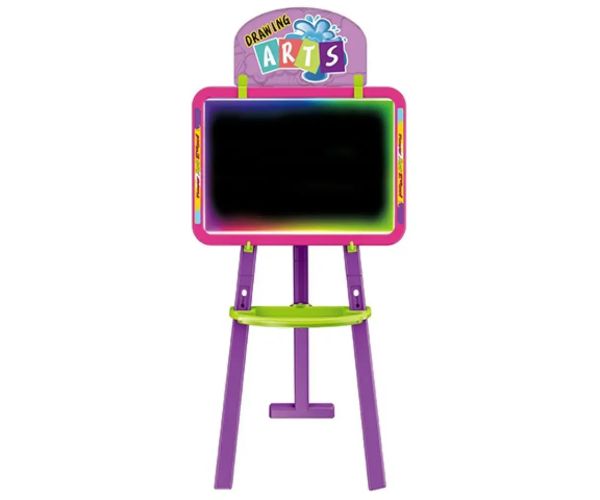 3 in 1 tablă desen două fețe culoarea pink 37x99cm