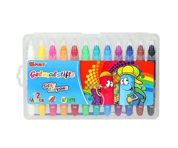 Spirit: Silky cretă cerată în suport plastic 12 bucăți set