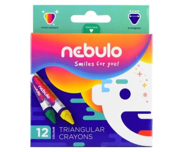 Nebulo: set cretă cerată triunghi de 12 bucăți