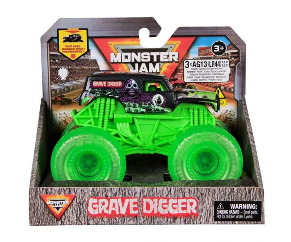 Monster Jam: Camion monstru cu lumini Grave Digger – 1/43 - Spin Master
