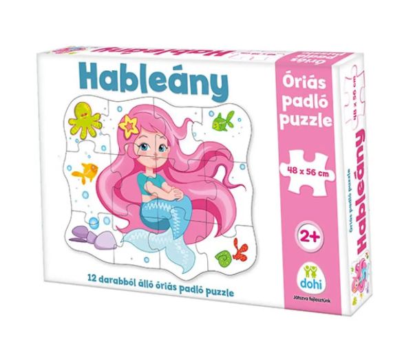 Sirenă puzzle uriaș de podea 12 bucăți