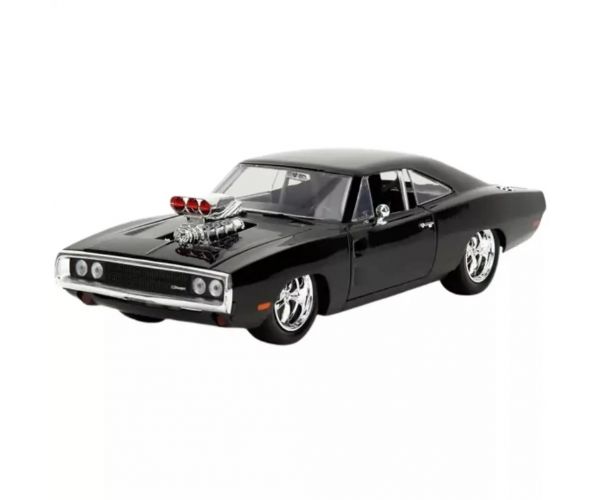 Fast & Furious: 1970 Dodge Charger model de mașină din metal cu figurina Dom 1/24 - Simba Toys
