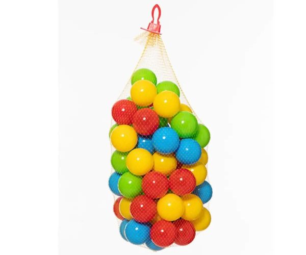 Bola colorată în plasă 60buc - D-Toys