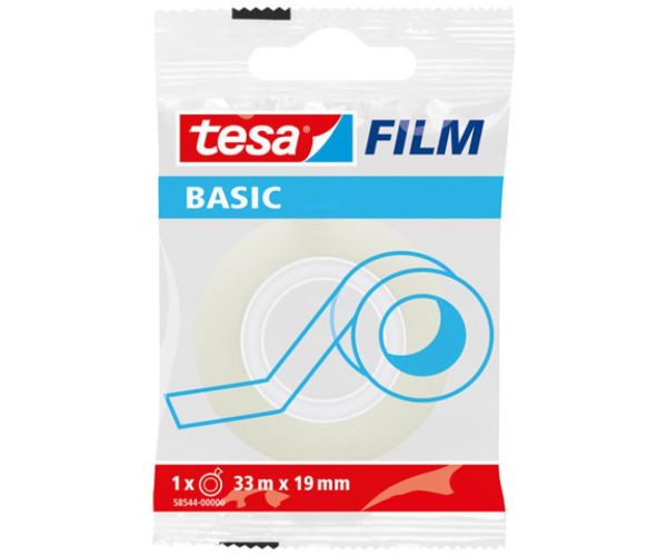 Ico: Tesa Basic bandă adezivă transparentă 33 m x 19 mm