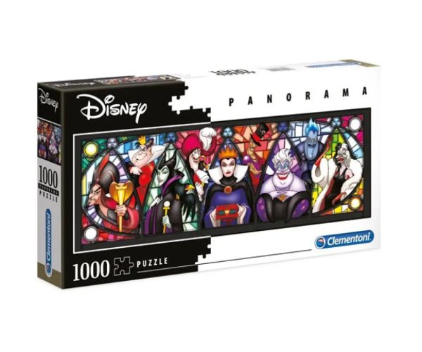 Disney personaje negative panoramă 1000 bucăți puzzle - Clementoni
